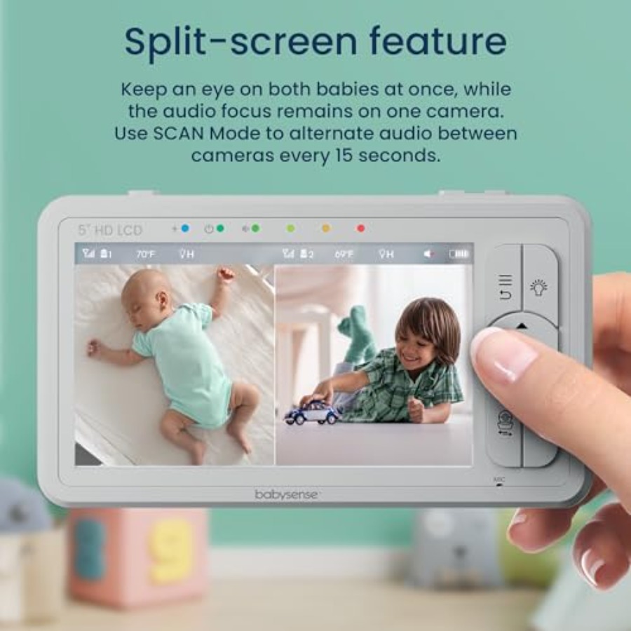 保育園用ベビーモニター、ナイトライト付きHDプラスチック製ブ - Baby Nursery Night Light のレビューと価格