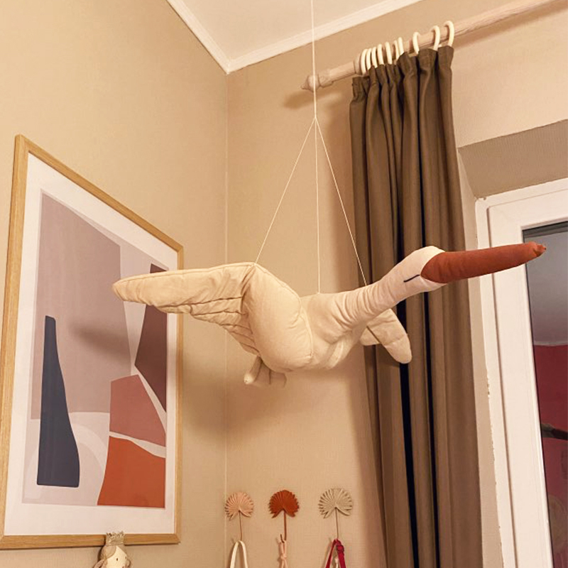 新しい女の赤ちゃんの部屋の装飾、創造的な壁掛けスワンぬいぐる - Baby Nursery Decor Girl のレビューと価格