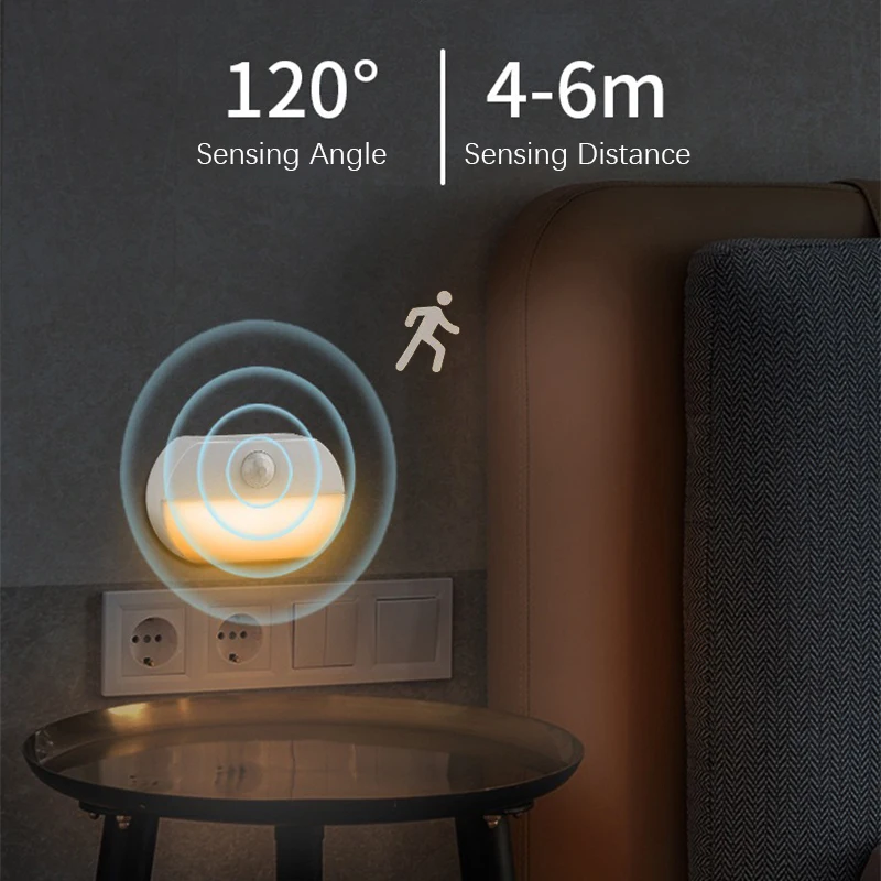 LED 人体感知ナイトライト寝室のベッドサイド通路ワードロー - Baby Nursery Night Light のレビューと価格