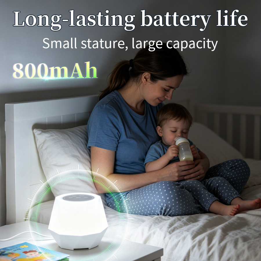 ホワイトノイズ機能付きナイトライト 7色 ベビー睡眠補助器  - Baby Nursery Night Light のレビューと価格